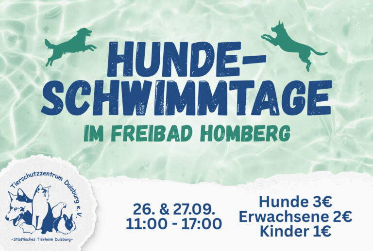 Wir sind bei den Duisburger Hundeschwimmtagen dabei!